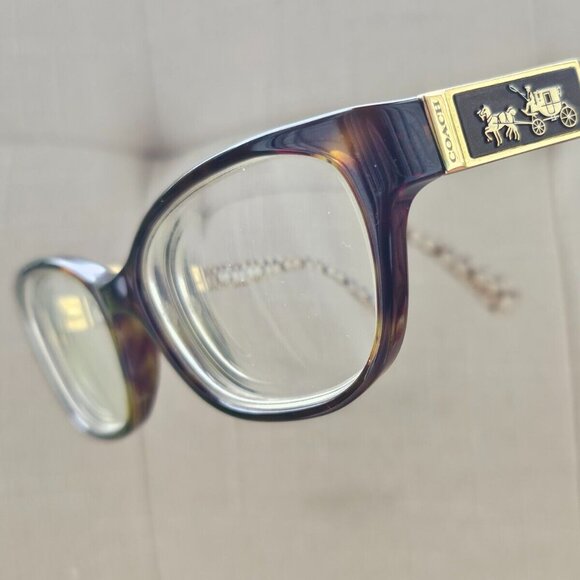 Coach Eyeglasses Frame Dark Tort/Dark Tort Sand Sig C HC6061 EMMA Glasses - Picture 1 of 11